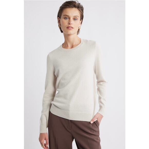 Nordstrom Ivory Cashmere Crewneck Sweater - Women's XL